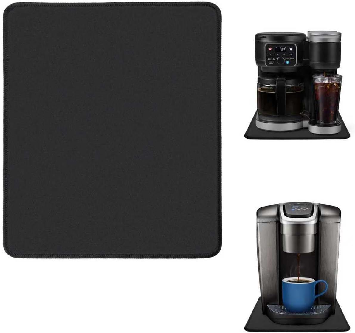 Sliding Mat Compatible with K-Elite and K-Duo Coffee Maker, 13.7"*11.8" Dual-Sided Sliding Tray, Easy to Clean Sturdy Pad, Keurig Coffee Machine Accessories to Protect Countertop