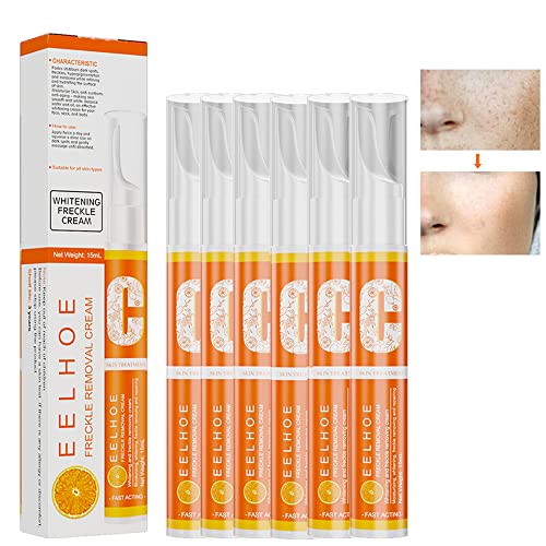 Tripleaction Blemishskin Corrector Serum, Triple Action Blemish Skin Corrector Serum Eelhoe, Eelhoe Freckle Removal Cream, Vitamin C Whitening Freckle Cream, Dark Spot Remover for Face (6PCS)