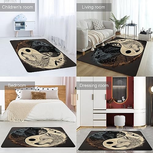 Tapis de sol viking antidérapant et lavable en molleton de corail