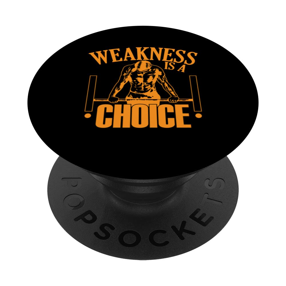 Calisthenics Sport Muscle-Up "Weakness is a Choise" PopSockets Swappable PopGrip
