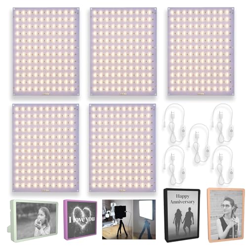 BamoAcc CMYK Lithophane LED Backlight Board Kit for Bambu Lab P2S/H2D/X1/P1P/A1(Adjust Brightness) Led Lamp Kit FAZ007 KC009 KC010 Makerworld Model Parts USB Photo Model 3D Print Accessory(CMYK 5PCS)