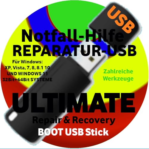 PC Notfall Reparatur Datenrettung Sicherung boot USB Stick für WINDOWS XP 7 8 10 11