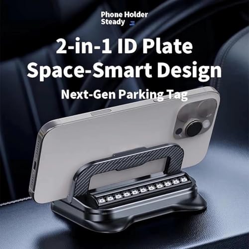 2026 New Car Phone Holder 360 Degree Rotation Suitable for Car Navigation in-Car Dashboard Universal Dashboard Phone Holder 360 Rotatable Dash Cell Phone Holder Dash Mounted Mobile Holder (Orange)