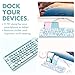 X9 Wired Keyboard and Mouse Combo with Backlight - Silent Round Keycaps, Phone/Tablet Dock, 109 Fullsize Keys, Cute Colorful Blue Keyboard, Aesthetic and Pastel Keyboard for Laptop, PC and Chrome