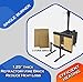 Propane Blacksmith Forge Single Burner with One Side Brick Door, 2600F Rated, Gas Forge for Knife Making Farrier Forging Blacksmith Tools Equipment - Rectangle Shape Steel Forge