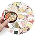 Japanese Food Stickers |50Pcs Japanese Cuisine Sushi Waterproof Vinyl Decals for Water Bottles Bicycle Laptop Refrigerator Luggage Computer Mobile Phone Skateboard Bike Décor