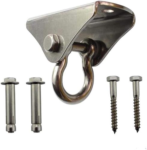 Ganchos de columpio de acero inoxidable de capacidad de 1000 libras, ganchos de columpio resistentes para techo de hormigón de madera para columpios