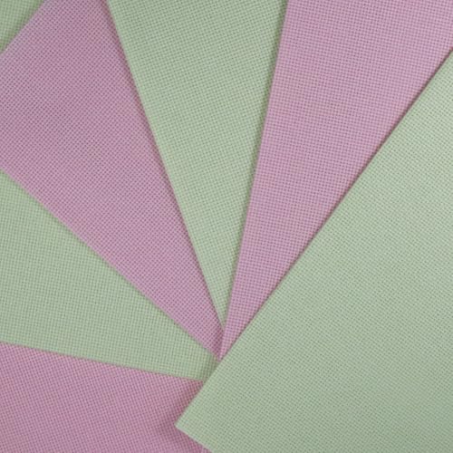 Image of KCS 4 /6 pc of 12 inch x 18 inch 30cmx45cm 16CT Counted Cotton Aida Cloth Cross Stitch Fabric (Pink+Light Green, 6 pc)