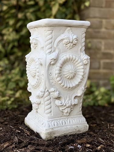 OLOMA Outdoor large stand figurine Concrete plinth statue Cement greek column decoration Stone pedestal ornament Garden and home sculpture Lawn decor Plinth lover gift Yard art