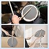 Sovvid 12 Inches Drum Pad and 5A Drum Sticks, Double Sided Snare Drum Practice Pad for Drummers, Silent Practice for Adults and Kids with Storage Bag - Gray #1