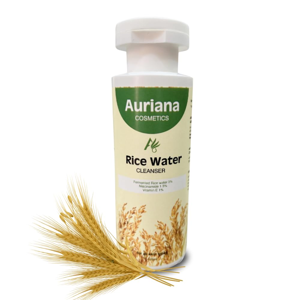 Auriana Cosmetics Rice Water Cleanser, 1.5% Fermented Rice Water,...