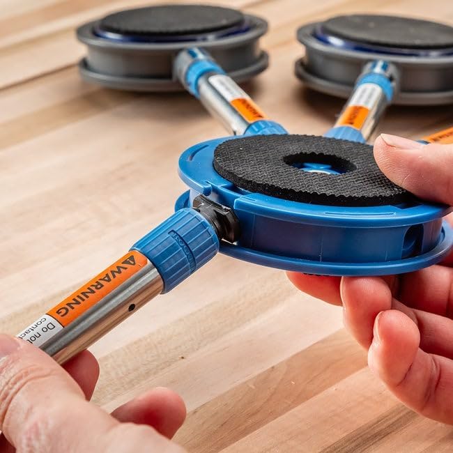 Bench Cookies Link System w/Cookie Grippers - Expandable Telescopic Extension Arm Rings for Secure Lock Fitting - Secure & Stable Grip Block Link System - Ideal Woodworking Tool for Finishing Tasks