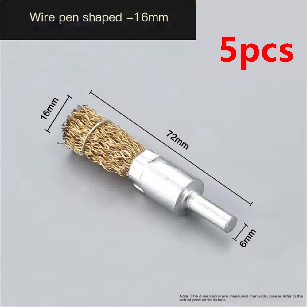 Szczotki druciane Głowica polerska Miska Płaski zestaw typu T Pen 10-100mm(16mm)