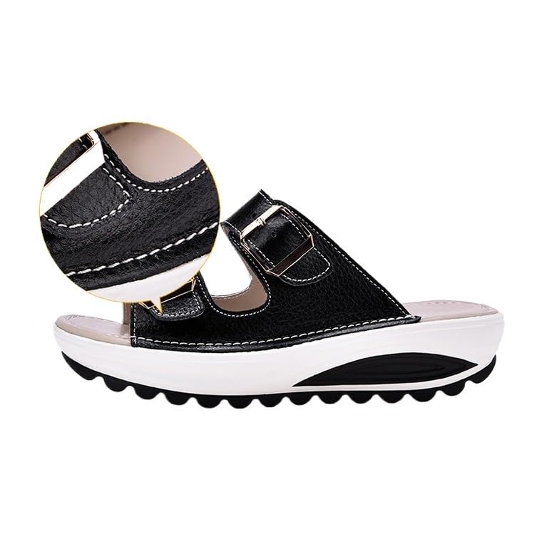 Sandals Buckle Sandals Casual Women S Slippers Thick Soled Sponge Cake and Student Beach Shoes2
