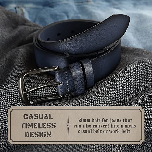 Image of CHAOREN Full Grain Leather Belt for Men, Work Belts for Men Heavy Duty, Daily Wear for Jeans Pants