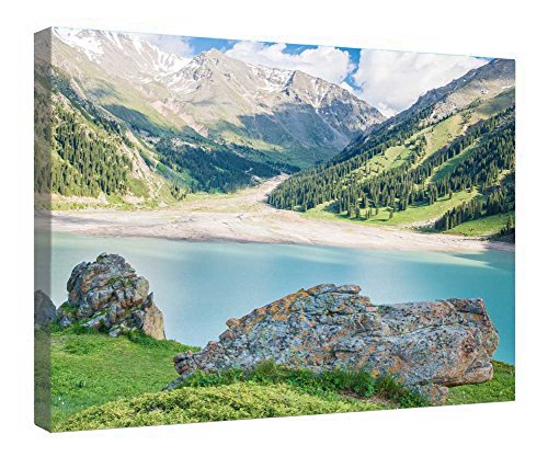 Tableau prêt à accrocher vue spectaculaire avec cadre en bois robuste