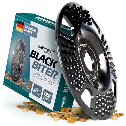 Bayerwald - Black Biter Vision Ø125 mm (Zum Abschleifen von Holz, Kunststoff etc.) | Geeignet für alle gängigen Winkelschleifer