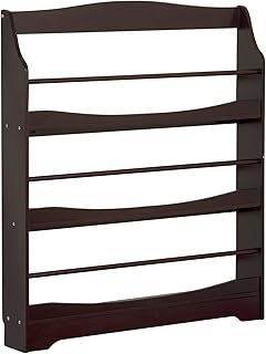 Guidecraft Expressions Espresso Bookrack - Kids Wooden Storage Bookshelf for School, Playroom and Bedroom Furniture