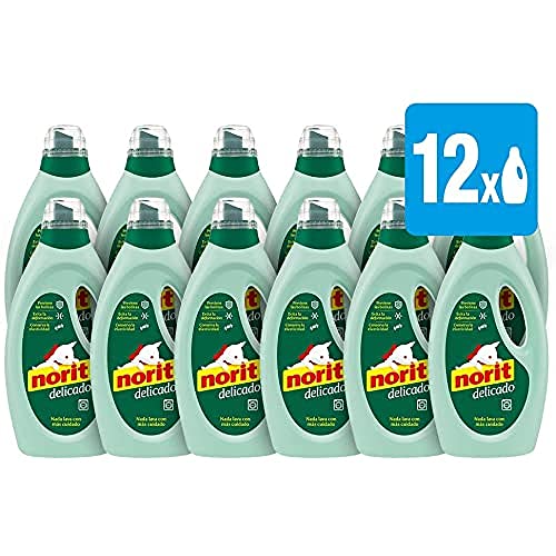 Norit - Detergente para ropa delicada, lavado a máquina, 12 x 1125ml
