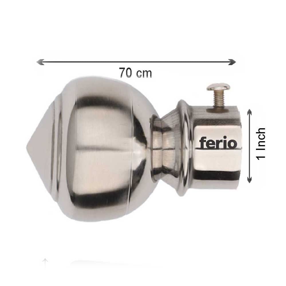 Image of FERIO Stainless Steel Curtain Bracket Holder for Door and Window Accessories Fitting for Bedroom and Kitchen Area for 1 Inch Rod Pocket Size Only Finals Set (Pack of 10)