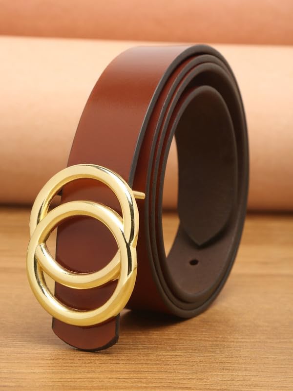 Image of TEAKWOOD LEATHERS Leather Belt for Women Belts Regular Fit Casual Formal Dress Jeans & Fashion Ladies Belts for Women Belts Regular Fit Belt Any Season | Fashion Belt for Women | T BT W 01