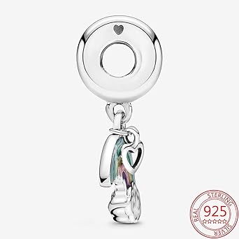 Rainbow Nhs Thank You Charm 925 Silver Compatible With Pandora Charms Silver Chain Bracelet Trollbeads Chamilia And Biagi Amazon Co Uk Jewellery