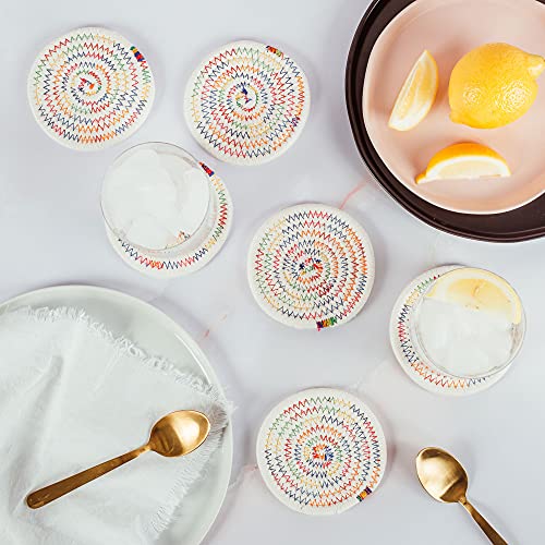 OrganiHaus-43-Woven-Coasters-Set-of-6-Rainbow-Tabletop-Cute-Coasters-Boho-Cup-Coasters-for-Drinks-Absorbent-Coasters-Farmhouse-Coaster-for-Coffee-Table-Rustic-Moisture-Absorbing-Coasters OrganiHaus 43 Woven Coasters Set of 6 Rainbow Tabletop Cute Coasters Boho Cup Coasters for Drinks Absorbent Coasters Farmhouse Coaster for Coffee Table Rustic Moisture Absorbing Coasters