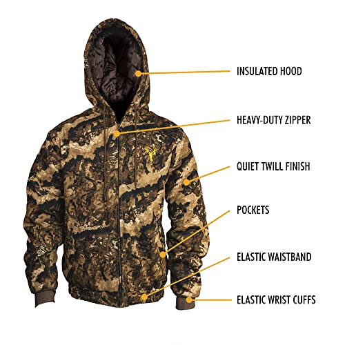 Image of HOT SHOT Men's Insulated Twill Camo Hunting Jacket, Camo with Cotton Shell, for cold weather, bird and deer hunting