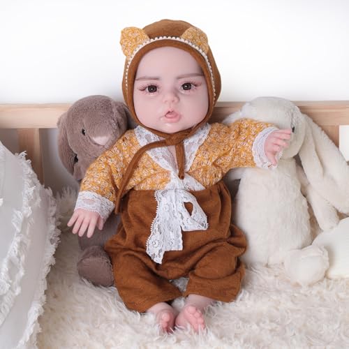 Muñeca de silicona LCUPPON 10 pulgadas realista miniatura 1