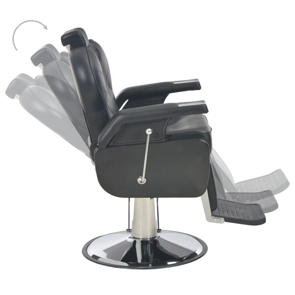 vidaXL Silla Peluquería Giratoria Cuero PE Sillón Barbería Cortar Pelo Barba