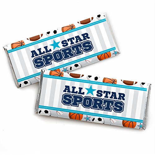 Go, Fight, Win - Sports - Candy Bar Wrapper Baby Shower or Birthday Party Favors - Set of 24