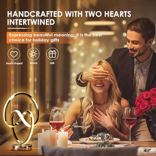 Airnasa Modern Spiral Rgb Table Lamp, Touch Dimmable Led Bedside Lamp, Modern Nightstand Lamp With 10 Lighting Modes, Cool Lamps For Bedroom Living Room Office Art Deco, Unique Lamps For Gift Giving #TOP4