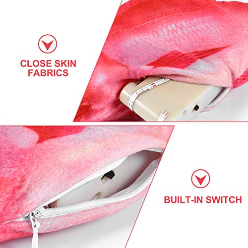 Kisangel Brinquedo de peixe vermelho elétrico em movimento de 30 cm, brinquedo interativo com luz