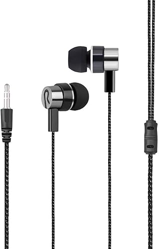 Miniatura 4 de Paquete de 4 auriculares con cable de 0.138 in, 3 polos, estéreo sin micrófono, cable trenzado de 3.3 ft, para MP3, grabadora de casete, reproductor