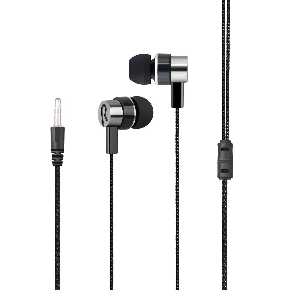 4-pak przewodowych słuchawek dousznych 3,5 mm 3-biegunowe słuchawki stereo bez mikrofonu, 1 metrowy pleciony przewód zestaw słuchawkowy do magnetofonu MP3, odtwarzacza CD, telefonu, karty