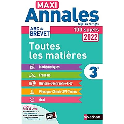 Maxi Annales Brevet 2022-Corrig&eacute;