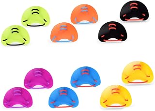 HONITANO Guantes Palmeados de Natación Ajustables para Adultos y Material Resistente Entrenamiento Eficaz para Mejorar Técnica y Estabilidad Piscina Color Rosa