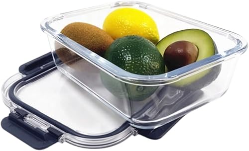 Clear Acrylic Stackable Food Storage Containers with Clip-Lock Lids