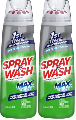 Spray 'n Wash Max Gel Pre-Treat Laundry Stain Stick, 6.7 oz Stain Remover Stick (Pack of 2)