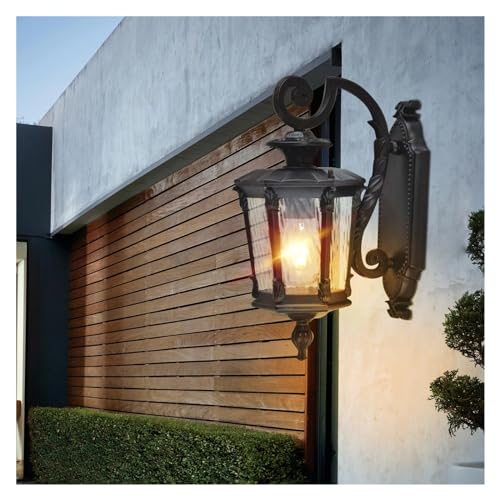 Appliques murales d'extérieur étanches style rétro avec douille LED et luminaires suspendus muraux