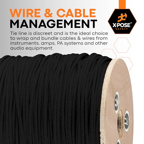 Corde de trickline noire non émaillée attache câble gréement 0.9m