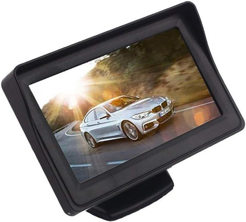 AutoBizarre 4.3 inch Dashboard Standing LCD TFT Monitor Display for Car Dashboard - Useful for Reverse Parking Camera Output or Any Video Output