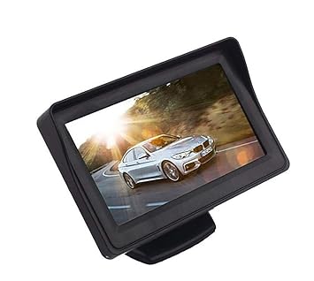 AutoBizarre 4.3 inch Dashboard Standing LCD TFT Monitor Display for Car Dashboard - Useful for Reverse Parking Camera Output or Any Video Output