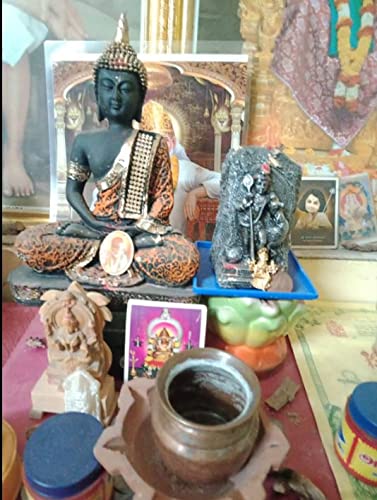 Image of Stone Idol of Lord Kumaraswamy / Murugan Karthikeya Subrahmanya Swami Sculpture Gift, Home Decor - 8.5 cm Height, 4 cm Length, Black