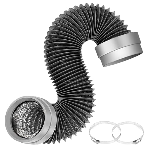 5Ft Heavy Duty Dryer Vent Hose 4 Inch With Rubber Seals