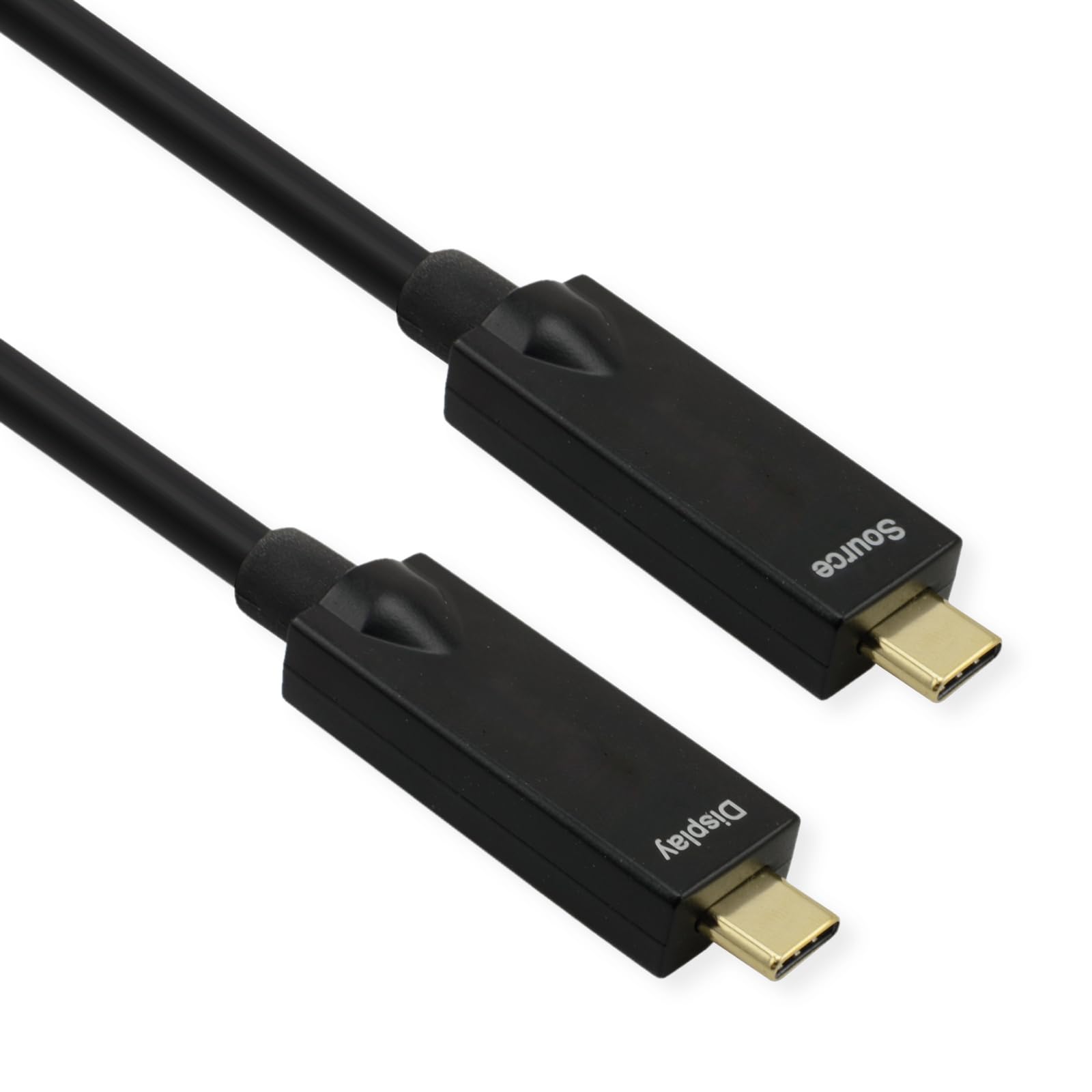 ROLINE Kabel USB 3.2 Gen 2, AOC, C-C, ST/ST, 10 Gbit/s, 4K60Hz, PD (Power Delivery), 60 W, czarny, 15 m