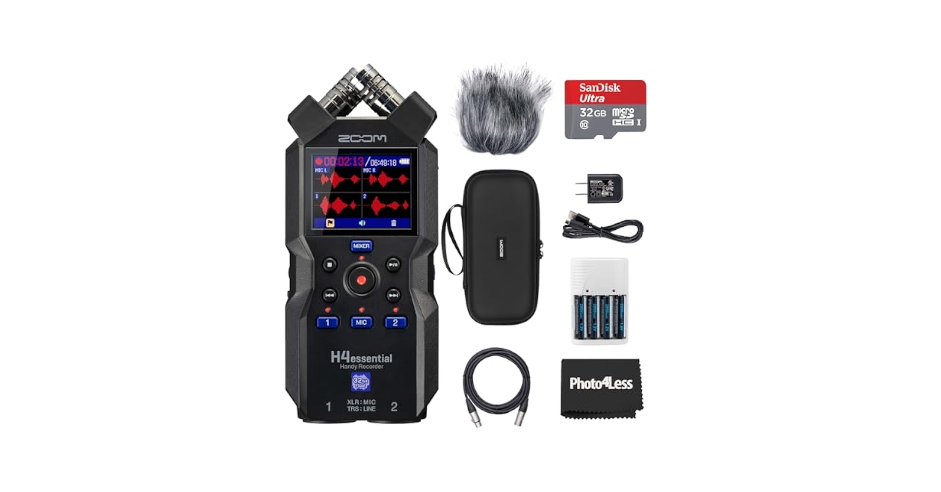 ZOOM H4 essential ＋ハードケース付き Amazon.com: Zoom H4essential Handy Recorder, Bundle with