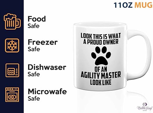 Miniatura 3 de Taza de café de entrenamiento para perros de 11 onzas, color blanco, agility m*ster looks, entrenador de perros, dueño de mascotas, cachorro,