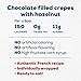 La Boulangere Chocolate Hazelnut Crepes, Individually Wrapped, Non GMO, Free From Artificial Flavors & Colors, 20-Count