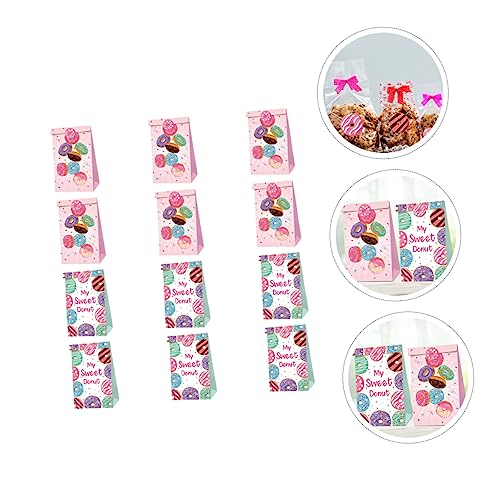 Luxshiny 3 Partidas saco de embalagem saquinhos de guloseimas de papel saco de doces de rosquinha ad